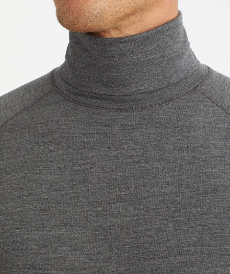 Men * | Outlet Untuckit Sweaters & Sweatshirts Wool Zermatt Hilburn Turtleneck Dark Grey