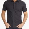 Men * | Cheapest Untuckit Classic Short-Sleeve Coufran Shirt Black