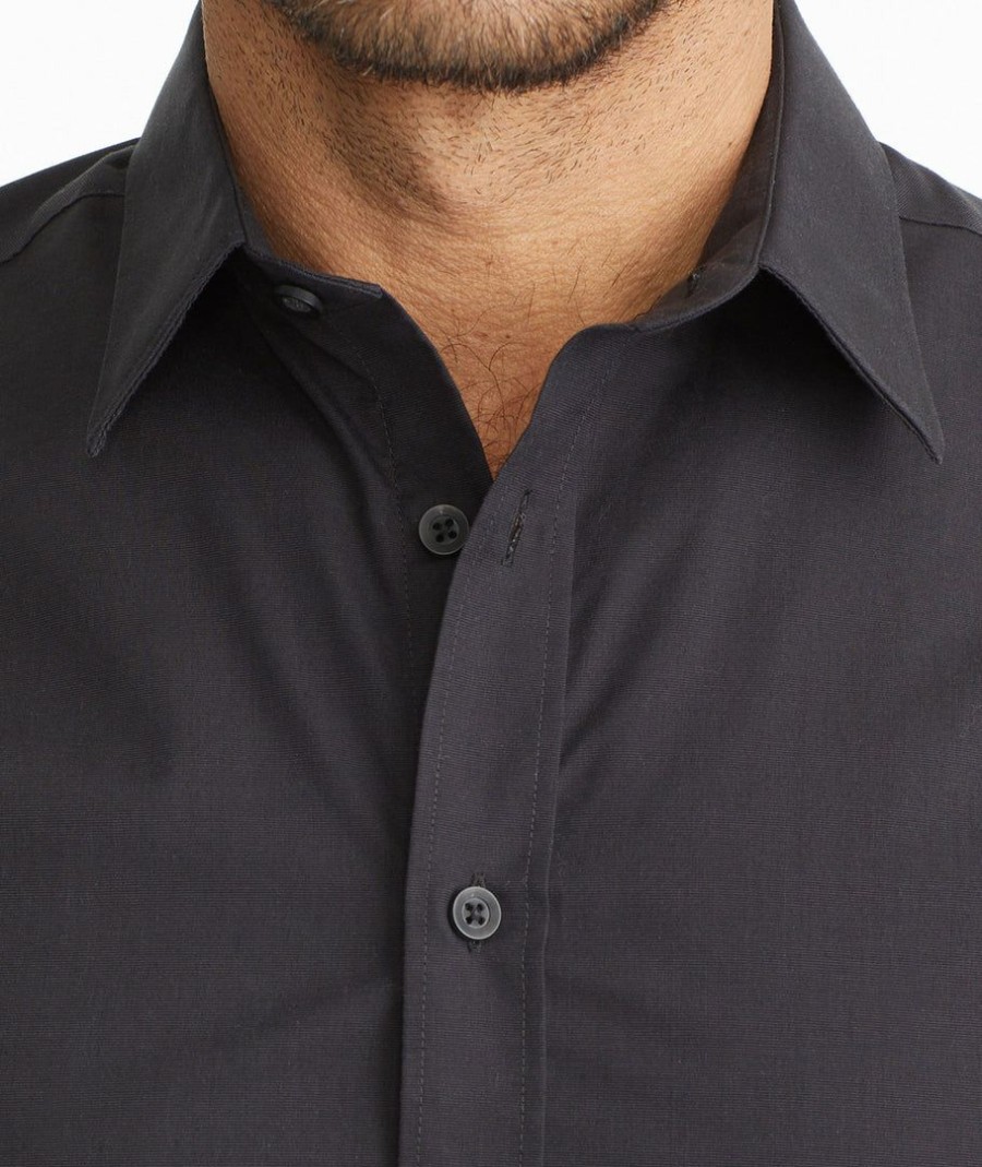 Men * | Cheapest Untuckit Classic Short-Sleeve Coufran Shirt Black