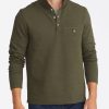 Men * | Top 10 Untuckit Snap Fleece Pullover Sweaters & Sweatshirts Dark Green