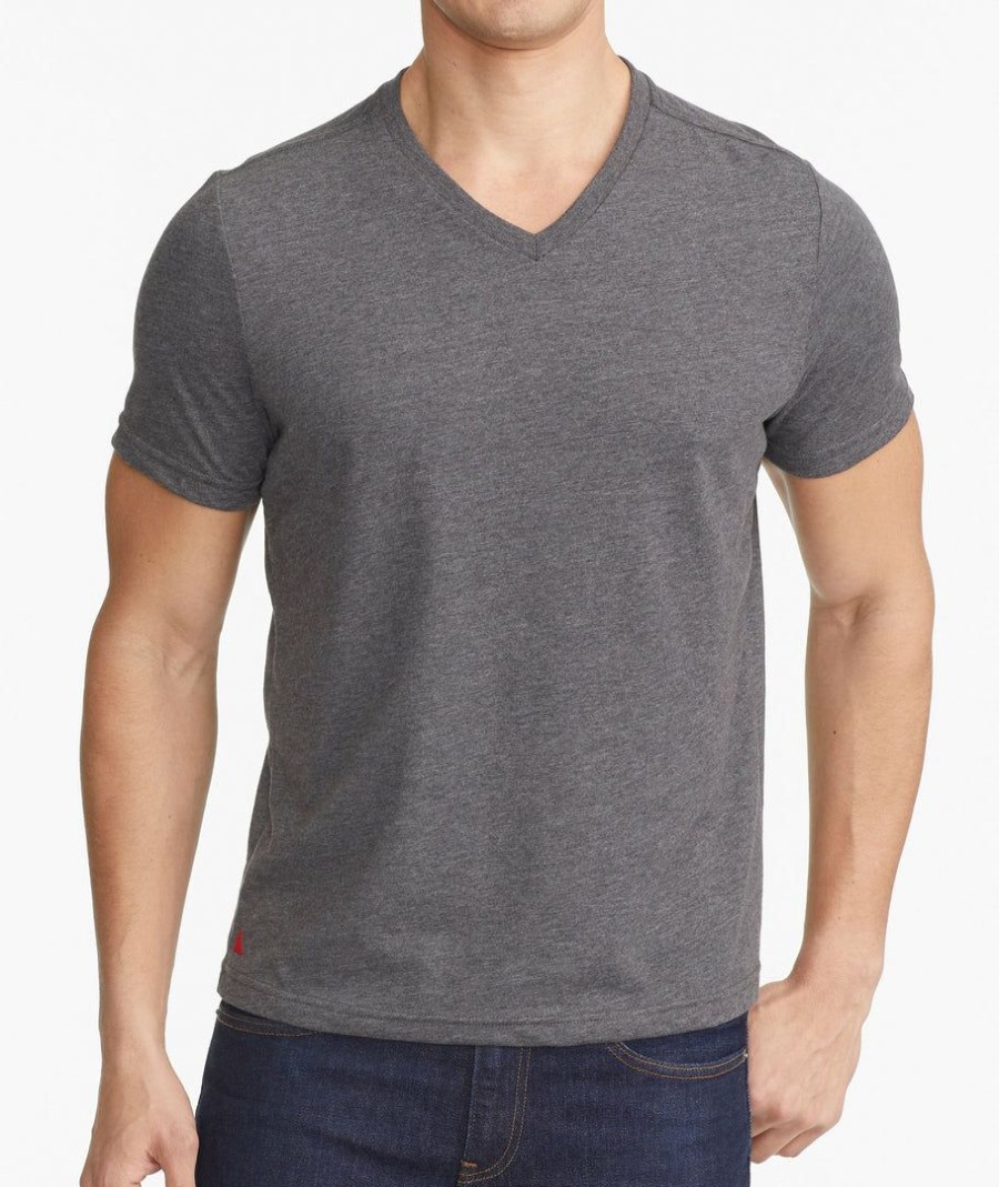 Men * | Coupon Untuckit Ultrasoft V-Neck Tee Charcoal