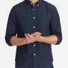 Men * | Buy Untuckit Vintage Wash Alvaro Shirt Button-Down Shirts Dark Blue