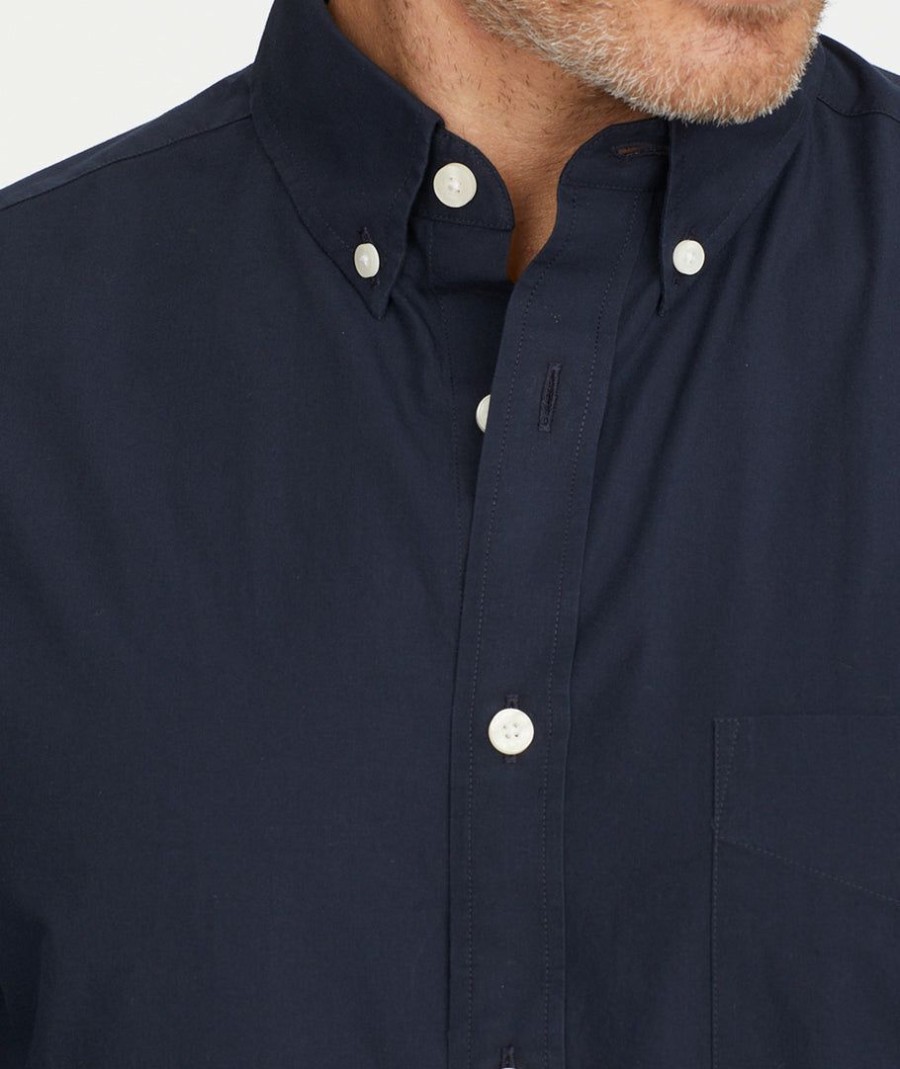 Men * | Buy Untuckit Vintage Wash Alvaro Shirt Button-Down Shirts Dark Blue