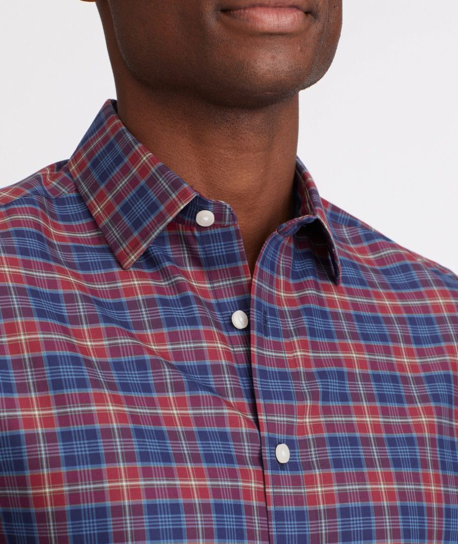 Men * | Wholesale Untuckit Button-Down Shirts Wrinkle-Free Arnaldo Shirt Red