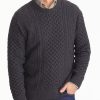 Men * | Promo Untuckit Cable Knit Sweater Sweaters & Sweatshirts Grey