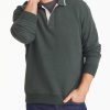 Men * | Best Sale Untuckit Polo Sweatshirt With Tipping Polos Dark Green