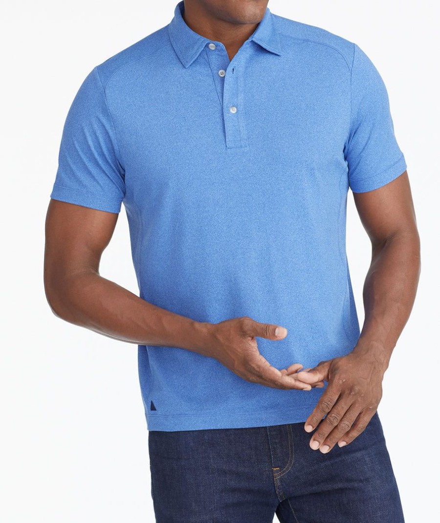 Men * | Wholesale Untuckit Polos Performance Polo Blue