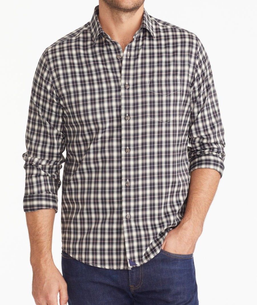 Men * | Coupon Untuckit Wrinkle-Free Performance Fillippi Shirt Grey