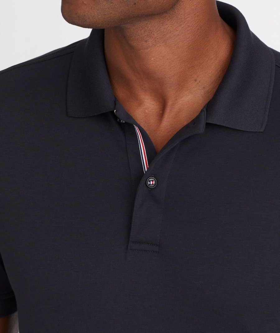 Men * | Promo Untuckit Wrinkle-Free Damaschino Polo Black