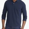 Men * | Cheap Untuckit Polos Pique Long-Sleeve Polo Navy