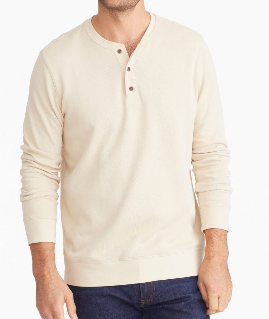 Men * | Best Deal Untuckit Heavyweight Henley Tan