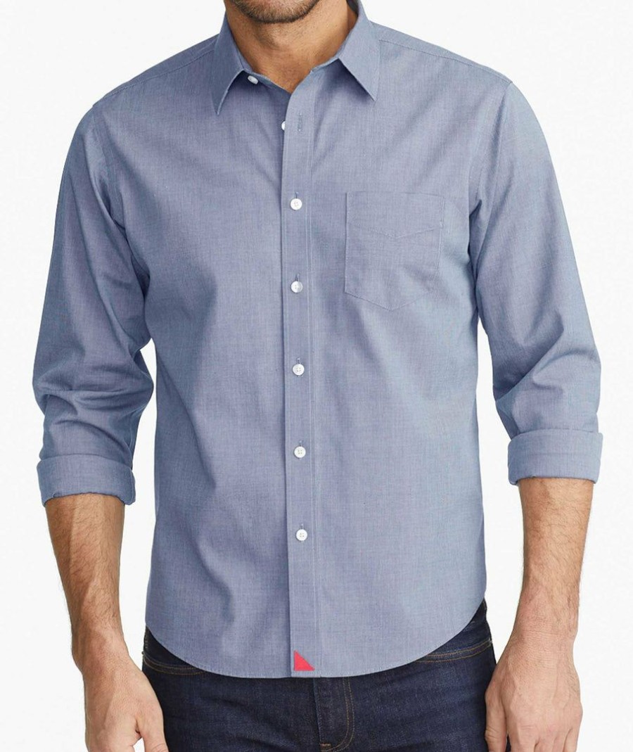 Men * | Flash Sale Untuckit Wrinkle-Free Pio Cesare Shirt Navy