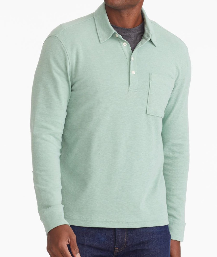 Men * | Best Reviews Of Untuckit Heavyweight Polo Sea Green