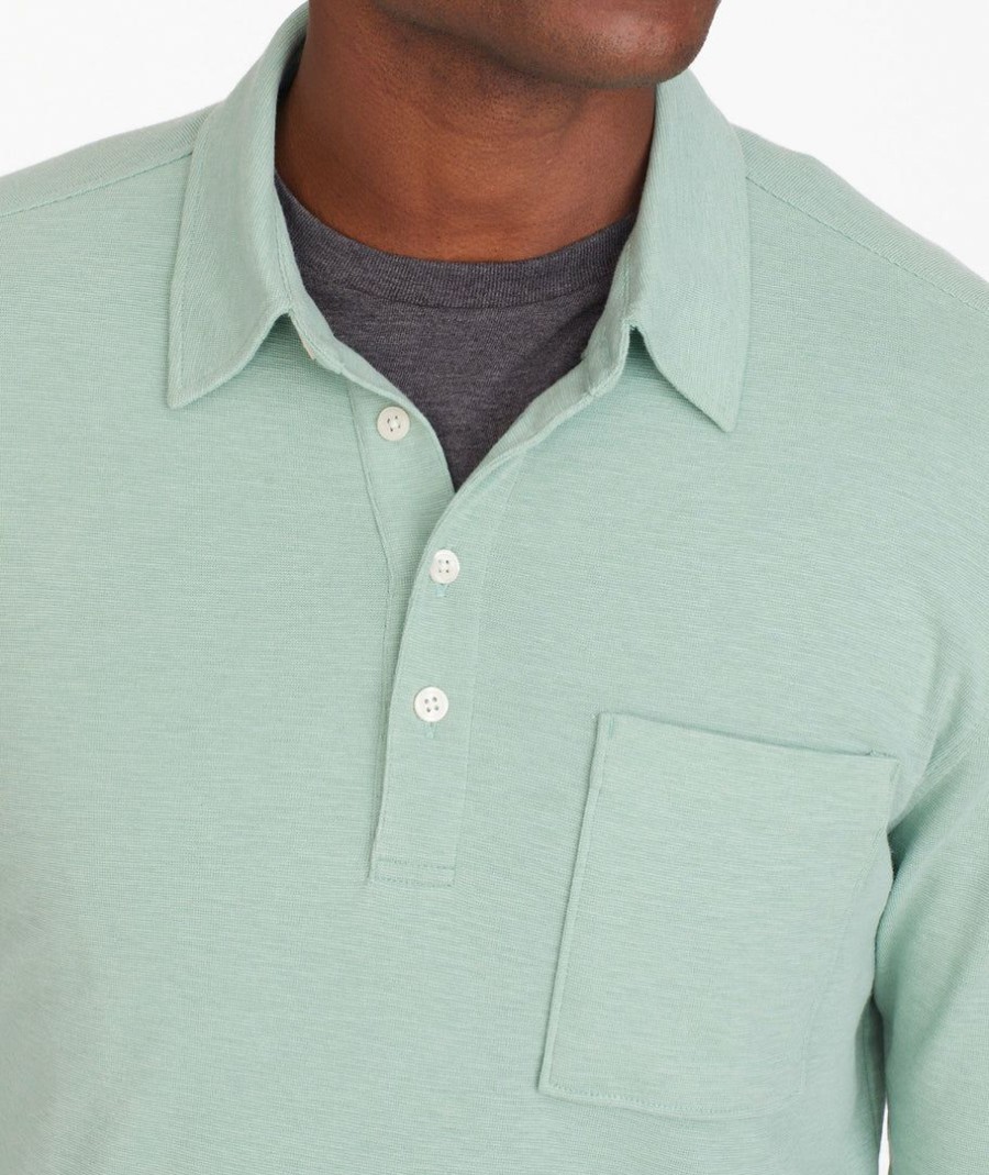 Men * | Best Reviews Of Untuckit Heavyweight Polo Sea Green