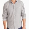 Men * | Coupon Untuckit Hemsworth Flannel Shirt Button-Down Shirts Light Grey