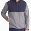 Men * | Best Pirce Untuckit Sweaters & Sweatshirts Two-Tone Quarter-Zip Sweatshirt Grey