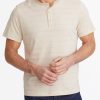 Men * | Budget Untuckit Multistripe Short-Sleeve Henley Tees & Henleys Tan