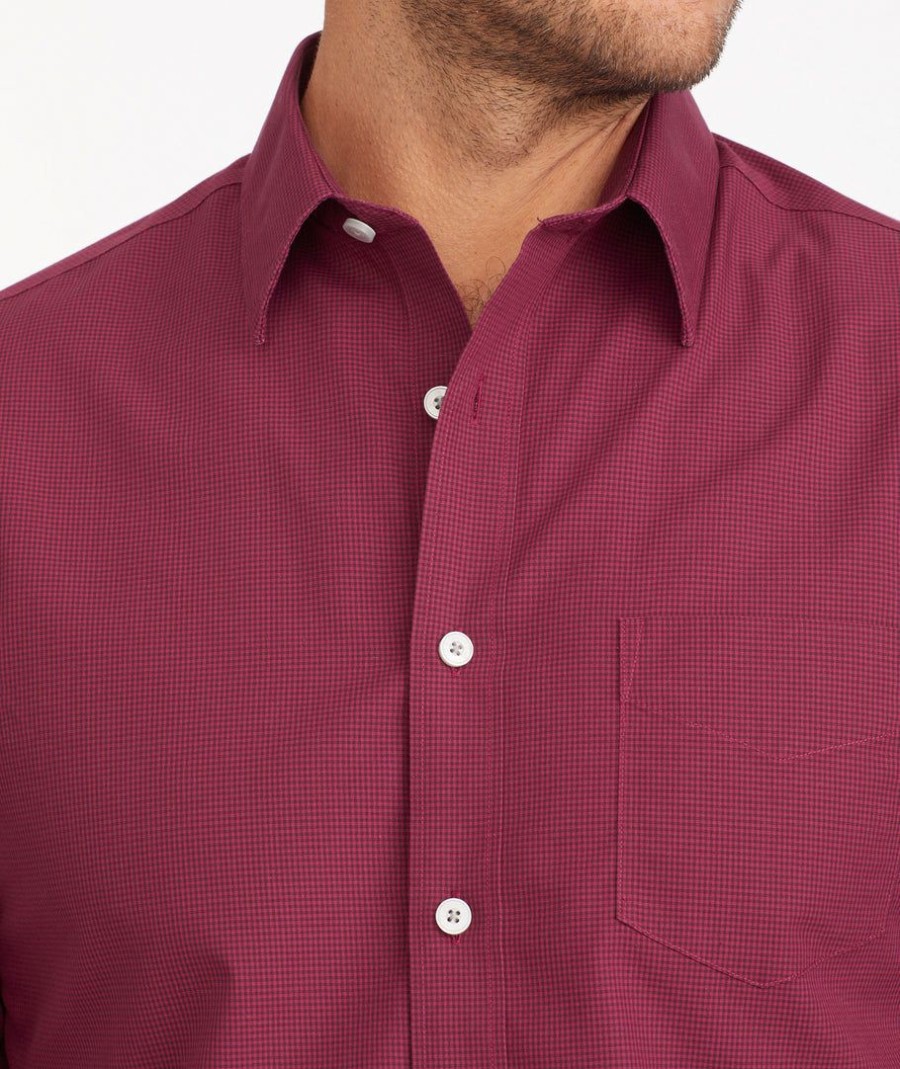 Men * | Best Reviews Of Untuckit Button-Down Shirts Wrinkle-Free Marcasin Shirt Dark Purple