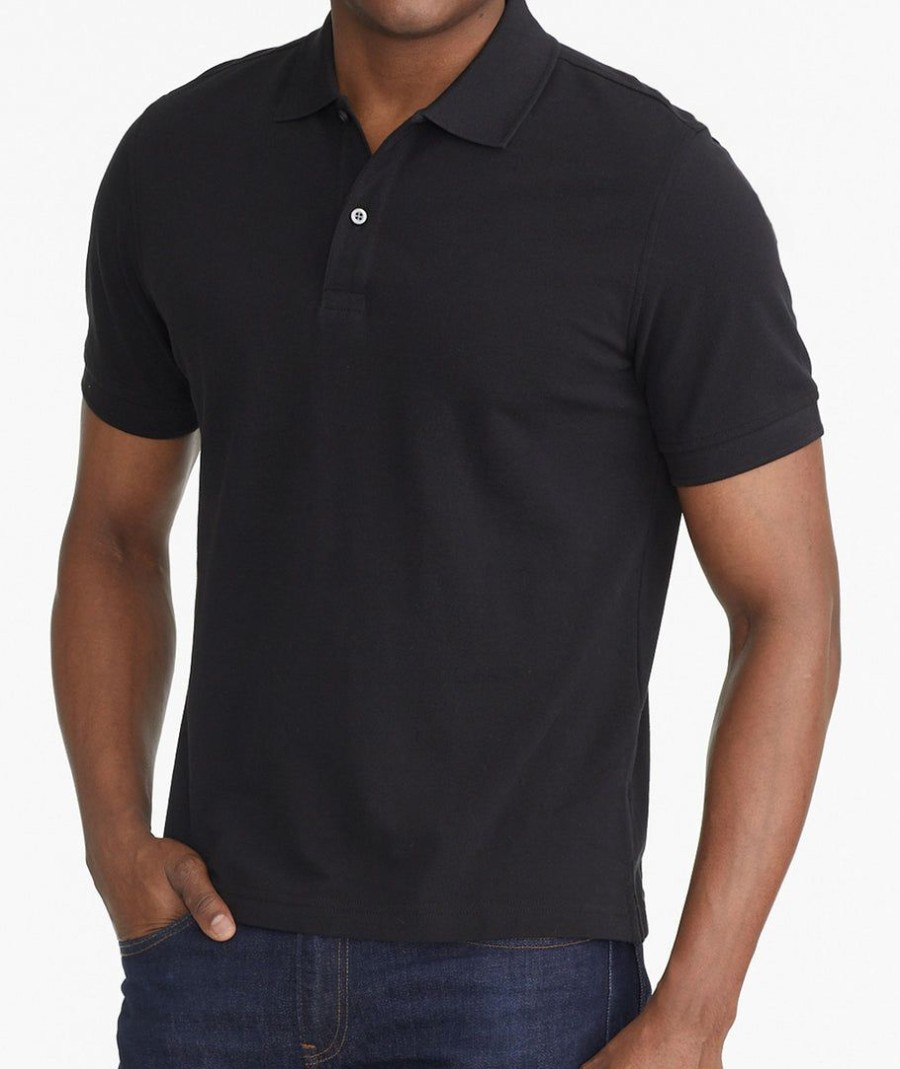 Men * | Wholesale Untuckit Classic Pique Polo Black