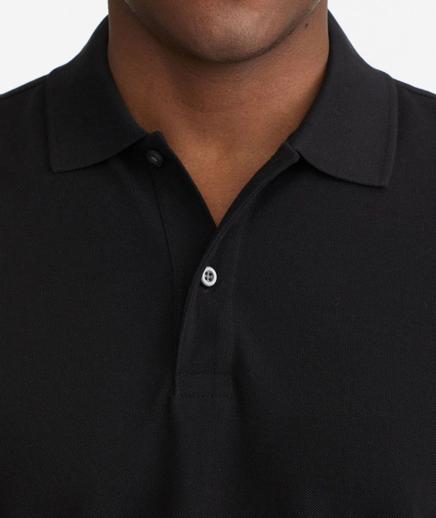 Men * | Wholesale Untuckit Classic Pique Polo Black