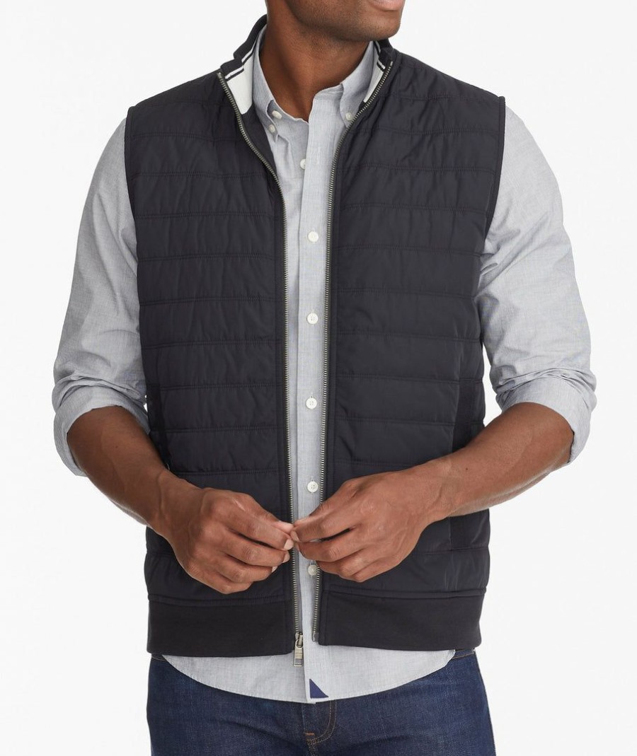 Men * | New Untuckit Outerwear Lightweight Insulated Vest Black