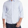 Men * | Promo Untuckit Button-Down Shirts Wrinkle-Free Bordeaux Shirt Blue