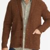 Men * | Hot Sale Untuckit Donegal Cardigan Sweater Sweaters & Sweatshirts Brown