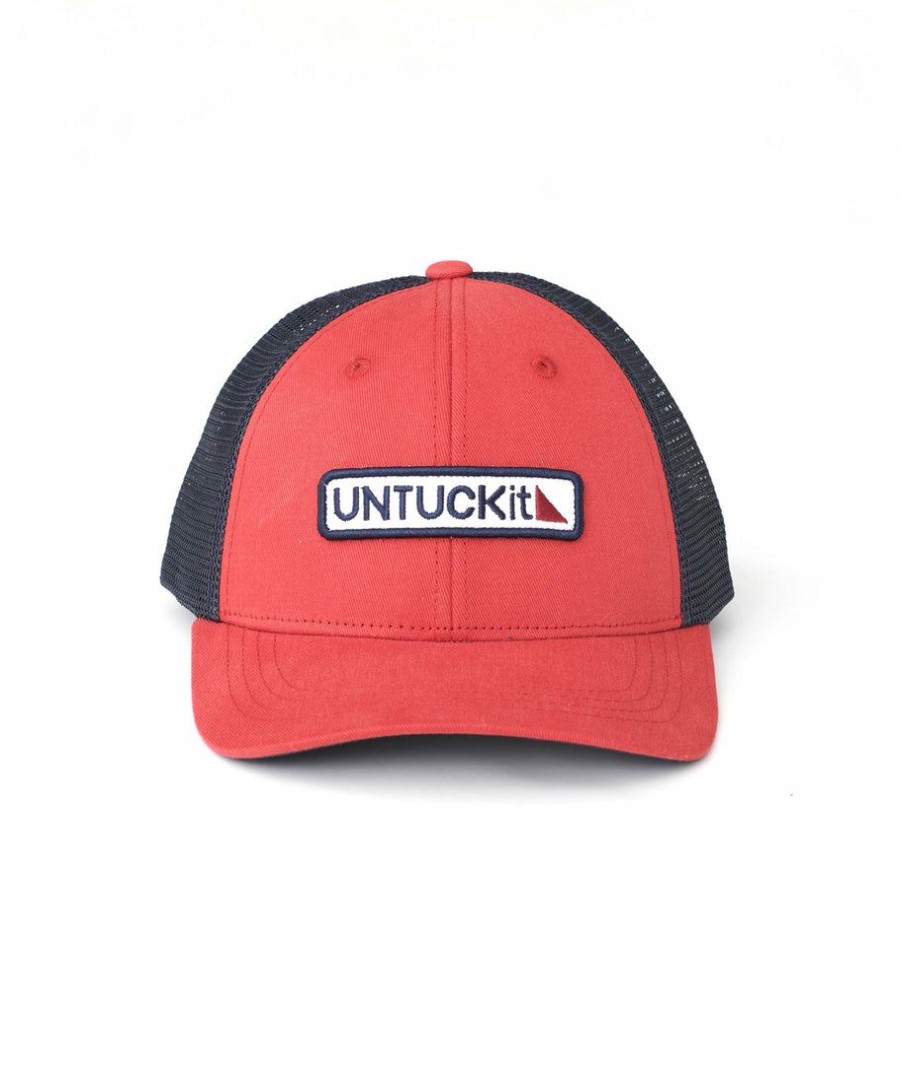 Men * | Deals Untuckit Trucker Hat Accessories & Shoes Mid Red