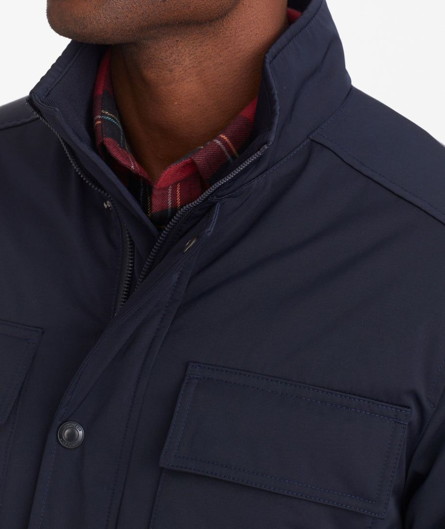 Men * | Flash Sale Untuckit Water-Repellent Utility Jacket Outerwear Navy