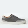 Men * | Flash Sale Untuckit Contrast Leather Lace-Up Dark Grey