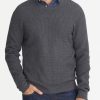 Men * | Best Sale Untuckit Diamond Knit Sweater Sweaters & Sweatshirts Light Grey