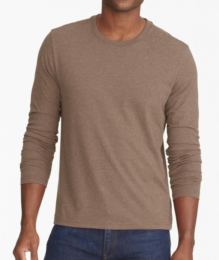 Men * | Best Sale Untuckit Aston Chocolate Chip Tees & Henleys Brown