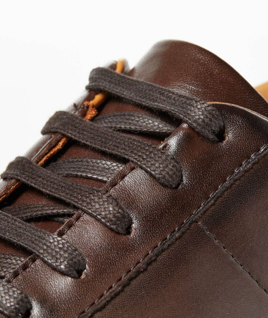 Men * | New Untuckit Accessories & Shoes Leather Lace-Up Brown